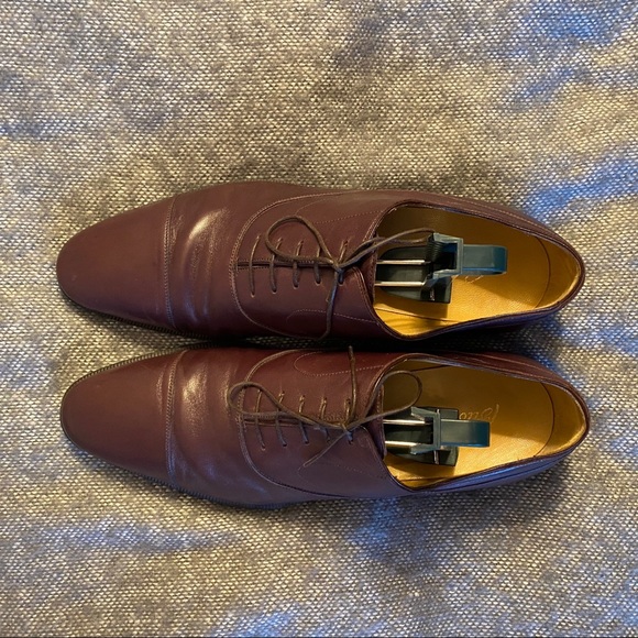 Brioni Wine/Oxblood Lace Up Derbies